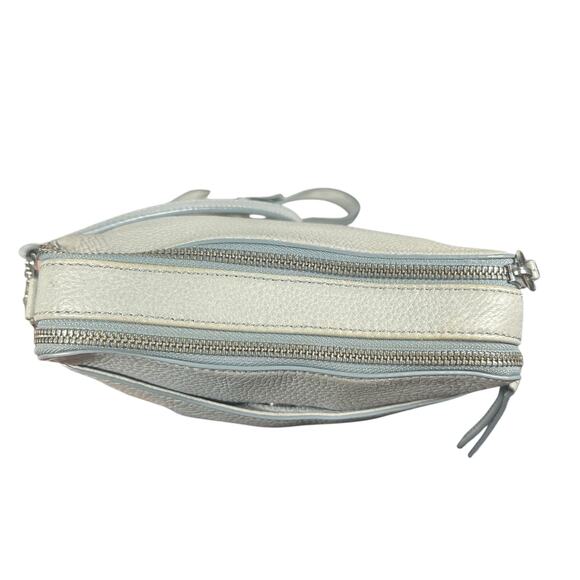 Fossil Small Pebbled Leather Crossbody Bag - Light Gray - Picture 5 of 12